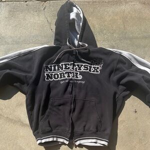 096 Ninety Six North nyc clothing company Zip-up Hoodie